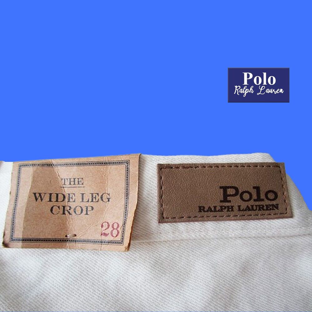POLO Ralph Lauren NEW Big Pockets High Rise Crop Wide Leg Jean 28 - Picture 10 of 12